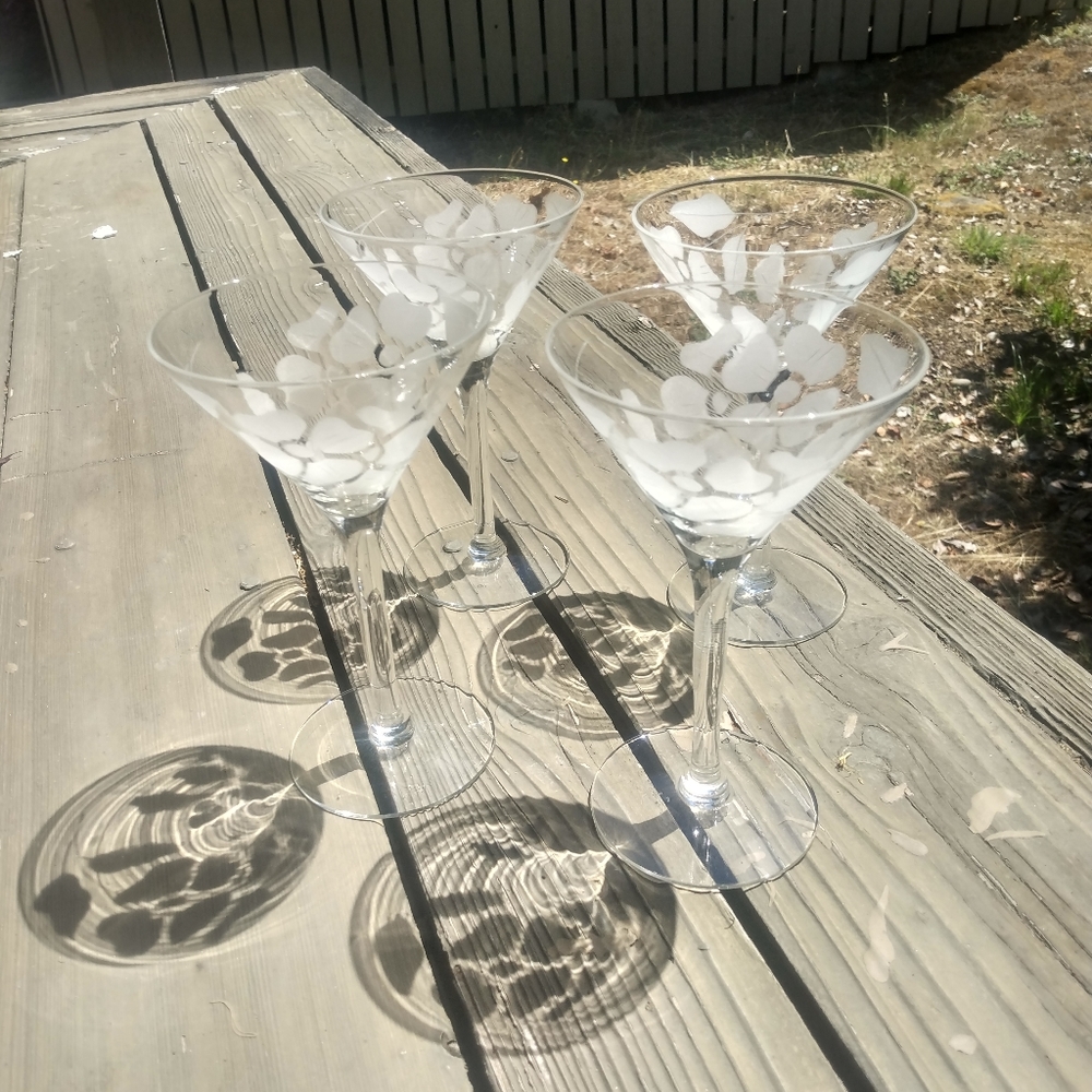 Vintage Martini Barware Martini Glasses - Picture 2 of 3
